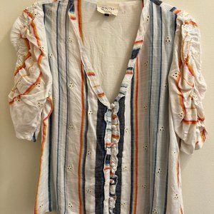 BNDI Size S Gauze Ruffled Shirt